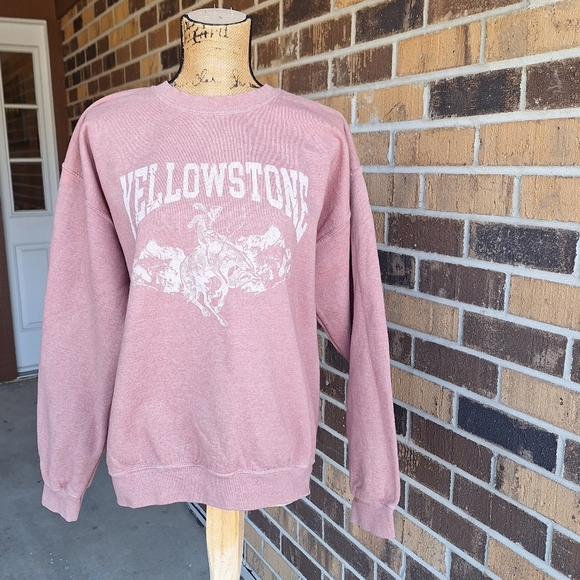 NWOT Altar'd State "Yellowstone" Crewneck Sweatshirt - Brown - Picture 2 of 6